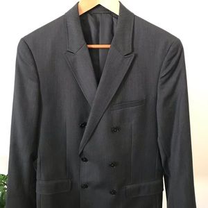 Theory double breasted suit coat slim modern fit